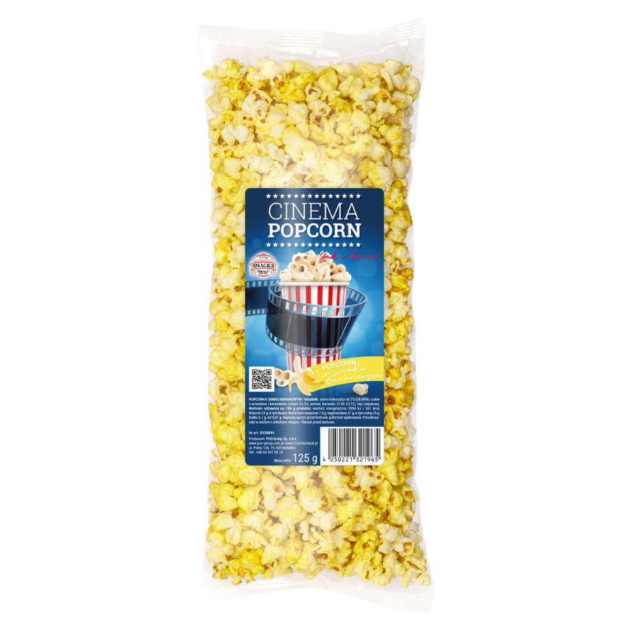 Popcorn o smaku bananowym / torebka 125 g