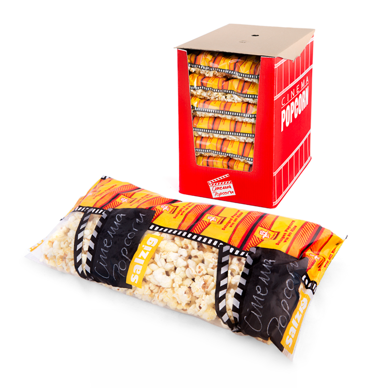 Popcorn prażony słony w torebkach 60g , KARTON/ 24 szt.
