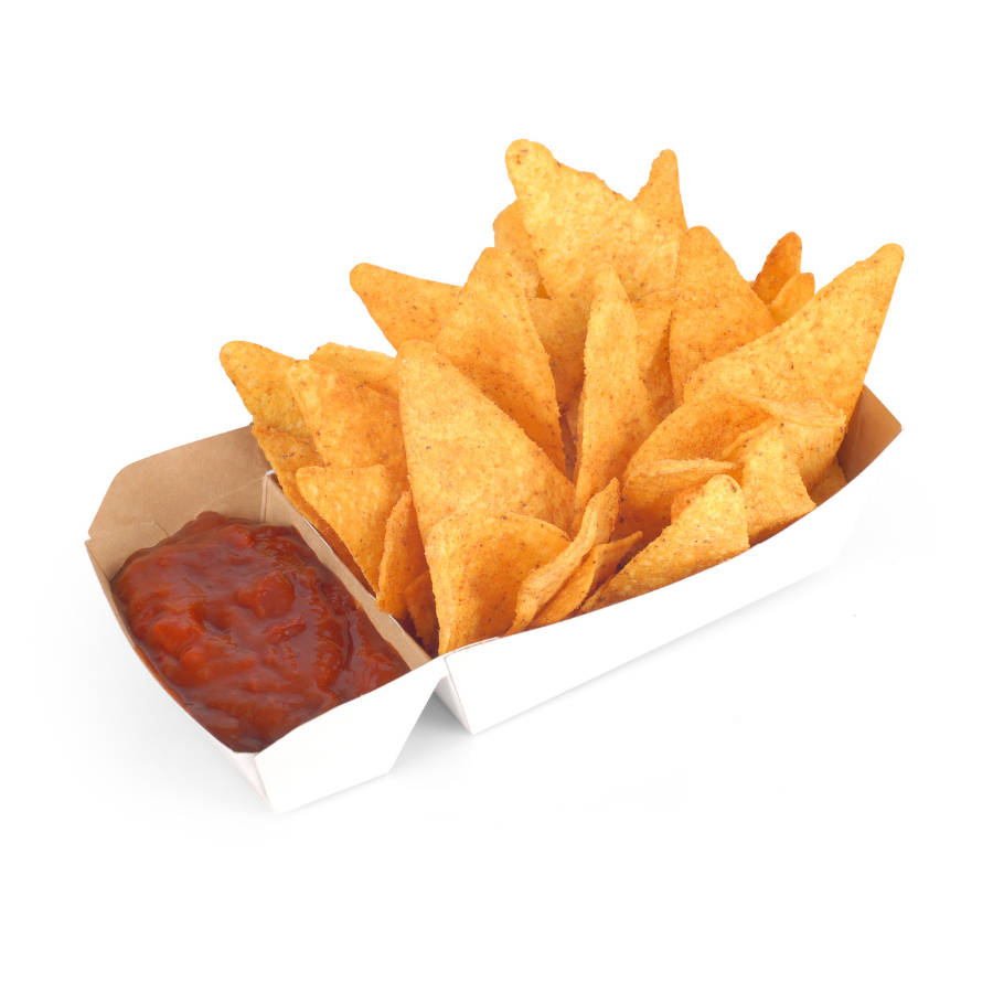 Tacki do nachos z tektury, małe, 2-dzielne - karton 250 szt.