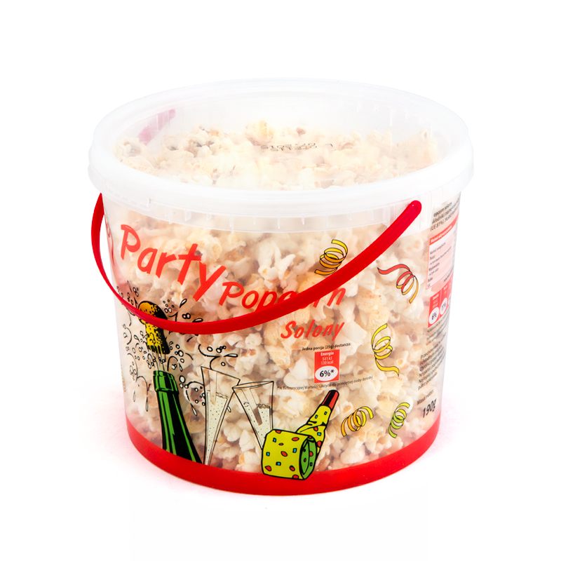 Party popcorn solony 190 g , wiadro 5L