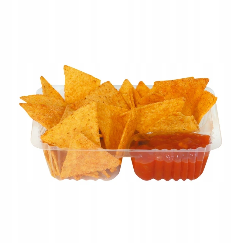 Szalka do Nachos , mała , przeźroczysta , 2-dzielona , karton - 500 szt.