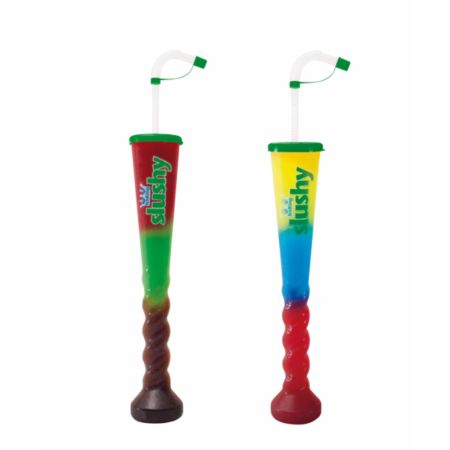 Slushy-kielich XL z dekielkiem i słomką - karton 50 kpl.