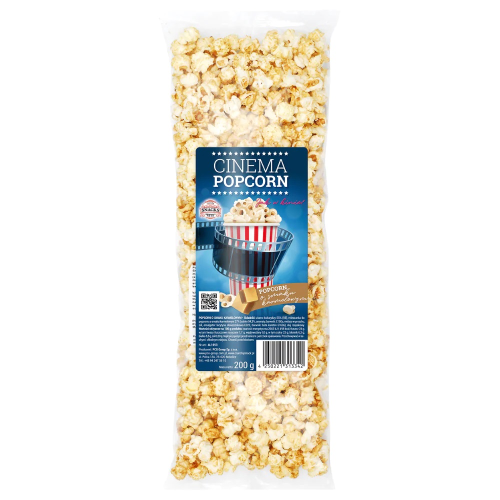 Popcorn prażony karmelowy - woreczek 200 g