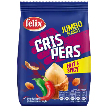 FELIX Crispers JUMBO HOT& SPICY 125 g x 12